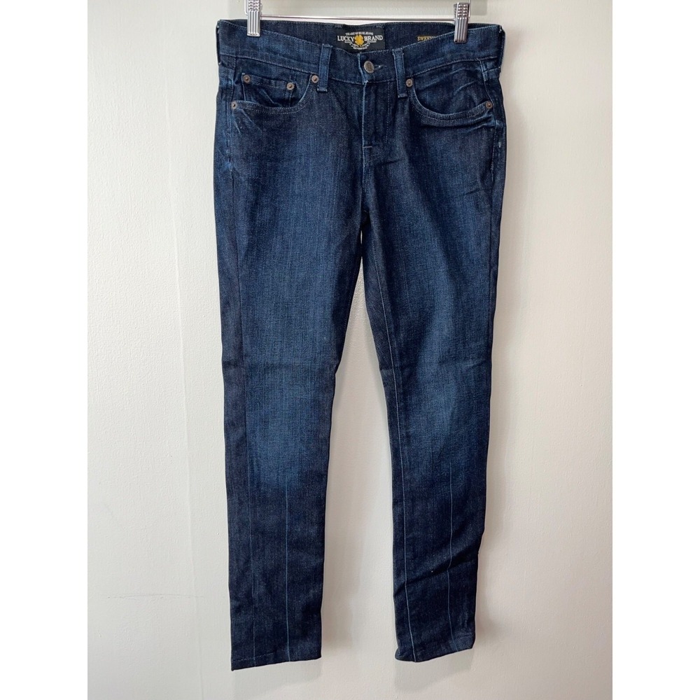 Lucky Brand Womens Sweet N Straight Jeans Size 4/27 Dark Wash Denim